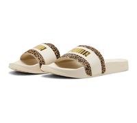 PUMA Leadcat 2.0 Animal Flair Pantoletten Damen 01 - alpine snow/puma gold 40.5