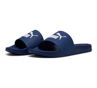 Badesandale PUMA "LEADCAT 2.0 FLEX", Herren, Gr. 43, blau jewel, puma weiß, Synthetik, unifarben, Schuhe, ohne Verschluss, mit leicht profilierter Synthetik-Laufsohle (21570632-43) blau jewel, puma we