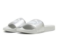 Badesandale PUMA "LEADCAT 2.0 METALLIC WHISPER", Damen, Gr. 40,5, puma silber, puma weiß, feather gray, Synthetik, bedruckt, Schuhe, Badelatschen (69397502-40,5) puma silber, puma weiß, feather gray