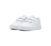 PUMA Baby-Mädchen-Sneaker Carina 3.0 Holo 2.0 V INF, Klettverschluss, Weiß/Silber/Mauve Mist, 25 EU