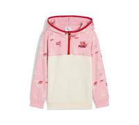 Sweatshirt PUMA "Little Runners Hoodie mit Reißverschluss bis zum Hals Kinder", Kinder, Gr. 110, weiß (alpine snow weiß), Obermaterial: 68% Baumwolle, 32% Polyester; Rippe: 97% Baumwolle, 3% Elasthan,