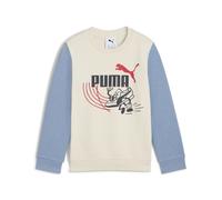 Sweatshirt PUMA "Little Runners Sweatshirt Kinder", Kinder, Gr. 98, weiß (alpine snow weiß), Obermaterial: 68% Baumwolle, 32% Polyester; Rippe: 3% Elasthan, 97% Baumwolle, normal, Rundhals, Langarm, S