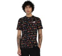 PUMA Love United AOP Kurzarm-T-Shirt für Herren, Schwarz, Schwarz , XXL