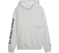 PUMA M Graphics Kapuzenpullover French Terry, Hellgrau meliert
