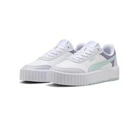 Sneaker PUMA "Carina Mia Sneakers Mädchen", Damen, Gr. 38, weiß fresh water lavender pop blau lila, Obermaterial: Kuhleder, Textil, Synthetik. Futter: Textil. Innensohle: Textil. Laufsohle: Gummi, Sch