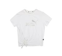 PUMA Mädchen ESS+ Logo Knotted Tee G T-Stück, Puma White, 110 EU