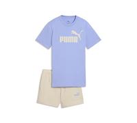 Freizeitanzug PUMA "Essentials No.1 Logo T-Shirt und Shorts Set Mädchen", Mädchen, Gr. 176, intense lavender lila, Obermaterial: 100% Baumwolle; Rippe: 29% Polyester, 71% Baumwolle, Sportanzüge Freize