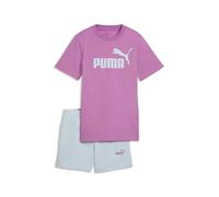 Freizeitanzug PUMA "Essentials No.1 Logo T-Shirt und Shorts Set Mädchen", Mädchen, Gr. 176, mauve pop pink, Obermaterial: 100% Baumwolle. Rippe: 29% Polyester, 71% Baumwolle, Sportanzüge Freizeitanzug