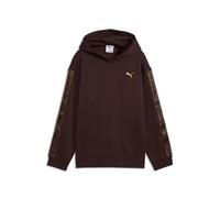 Hoodie PUMA "Essentials Tape Relaxed Hoodie Mädchen", Kinder, Gr. 152, braun (chocolate fondue braun), Obermaterial: 34% Polyester, 66% Baumwolle. Kapuzenfutter: 100% Baumwolle. Rippe: 97% Baumwolle, 
