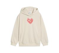 PUMA Mädchen Flaming Love Hoodie 176, Alpine Snow White