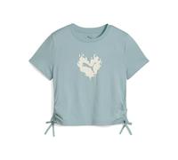 PUMA Mädchen Flaming Love T-Shirt mit Knotendetail 164, Modern Mint Green