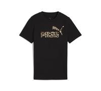 PUMA Mädchen Graphic Animal Tee G Hemd, Puma Schwarz, 128 EU