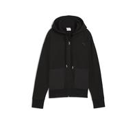 Sweatjacke PUMA "HER Relaxed Kapuzenjacke Damen", Damen, Gr. XS, schwarz, 68% Baumwolle, 32% Polyester, Sweatjacken (98787420-XS) schwarz