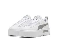 PUMA Mädchen Mayze Glitter Sneakers 37.5, White Silver Metallic