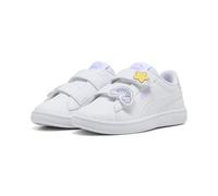 PUMA Mädchen Smash 3.0 Badges Sneakers 28.5, White Light Lavender Purple