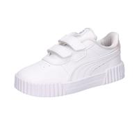 PUMA Baby-Mädchen-Sneaker Carina 3.0 Holo 2.0 V INF, Klettverschluss, Weiß/Silber/Mauve Mist, 25 EU