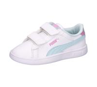 Sneaker PUMA "SMASH 30 FADED GLOW V PS", Mädchen, Gr. 31, puma weiß, aqua glow, Synthetik, Schuhe Sneaker (58391069-31) puma weiß, aqua glow