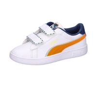 PUMA Smash 3.0 Playdate Sneaker mit Klettverschluss Mädchen 01 - PUMA white/orange glo 34