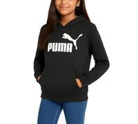 Puma Mädchen-Sweatshirt, lässig, athletisch, mit Kapuze, leichter Fleece-Pullover, grafische Hoodies für Mädchen (7-16), Black Core, 23 EU
