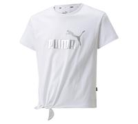PUMA Mädchen ESS+ Logo Knotted Tee G T-Stück, Puma White, 110 EU