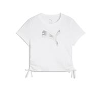 Puma Mädchen T-Shirt ESS METALLIC Knotted Tee G 686419-02 164 PUMA White