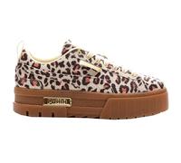 PUMA Mayze Damen-Sneaker, Leopardenmuster, Beige, Summer Melon-Puma Team Gold, 38 EU