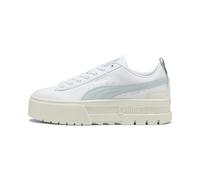 PUMA Damen Mayze Lux Sneakers 40.5, White Sea Glass Blue