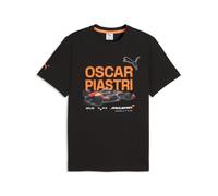 PUMA McLaren F1 Herren Oscar Piastri T-Shirt mit Fahrzeuggrafik & Nummer 81 | McLaren Formel-1-Team und PUMA-Branding, Kurzärmel mit rundem Ausschnitt, Offiziell lizenziert