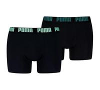 PUMA Men Everyday Basic Boxers 2P Black/Mint/Emerald - S
