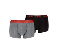PUMA Trunks 2er-Pack Herren | Mit Grau Melange | Orange/Grau | Größe: S mid grey melange / orange