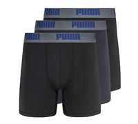 PUMA Men's 3 Pack Boxer Brief, Black/Grey, Medium