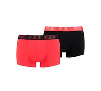 Puma Mens Basic Men's (2 Pack) Trunks, red/Black, L