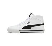 PUMA Men's Court Classic Vulc Mid Shoes, White-Black, 8, Weiß/Schwarz, 44 EU