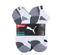 Puma Men's No Show Socks - 10 Pairs (White)
