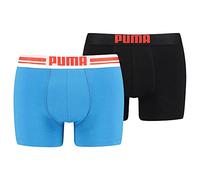 PUMA Mens Placed Logo Boxers Boxershorts, Spring Break Blue Combo, Small (2er Pack)