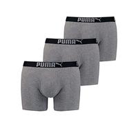 PUMA Mens Premium Sueded Cotton Men's Boxers (3 Pack) Boxer Shorts, Grey Melange, S