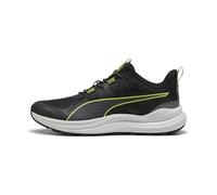 PUMA Men's Reflect Lite Trail Sneaker, Puma Black-cool Dark Gray-lime Pow, 45 EU