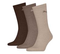 Puma – Crew‑Socken – Beige Melange – Größe 39-42 – 3er-Pack