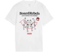PUMA Jungen Mid90s Graphic Tee B T-Shirts, Puma White, 140 EU