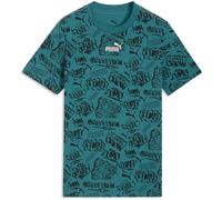 PUMA Mid90s Allover Print T-Shirt Jungen 41 - emerald ice 128