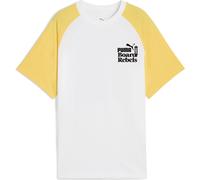 PUMA Jungen Mid90s Graphic Tee Ii B T-Shirts, Puma White-Sunny Yellow, 176 EU