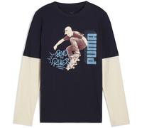 PUMA Mid90s Layered Langarmshirt Jungen 16 - new navy 128