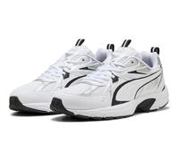 Puma MILENIO TECH Unisex-Sneaker, Weiß, Schwarz, Silber, 8 UK