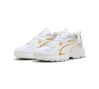 Puma MILENIO TECH, Unisex Sneaker, Puma White-Archive Gold-WARM White,