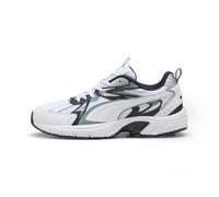 Puma MILENIO TECH, Unisex Sneaker, Puma White-Green Moon-New Navy,