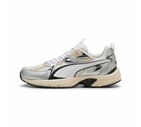 Puma MILENIO TECH Unisex-Sneaker, Warmweiß, Weiß/Silber, 10.5 UK