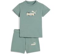 PUMA Unisex Baby MINICATS SANDY ADVENTURES Tee and Shorts Set INF Gestrickte Anzüge, Green Moon,