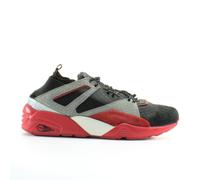 Puma Moor Sock Rioja Black Grey Wildleder Leder Herren Schnürungstrainer 361456 03 EU 38 / UK 5