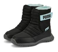 Puma Winterstiefel Nieve (wasserabweisend/gefüttert) schwarz/türkisblau Kinder, Größe Euro (US) 28 (11)