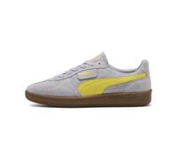 Sneaker PUMA "PALERMO", Damen, Gr. 40, vibrant silber, gum, Leder, mehrfarbig, Schuhe Sneaker, für Alltag, aus Leder, mit Schnürverschluss (99264924-40) vibrant silber, gum